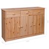 vidaXL Sideboard 3 Drawers 113x35x73 cm Solid Pine Wood