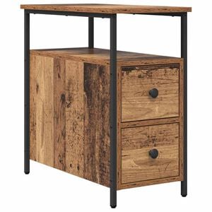 vidaXL Bedside Cabinet Old wood 30 x 60 x 60 cm Engineered wood