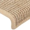 vidaXL Stair Mats 15 pcs 65x21x4 cm Light Beige Rectangular Edge