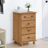 vidaXL Chest of Drawer ASKIM Brown 45.8 x 40 x 79 cm Solid Pine Wood