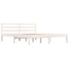vidaXL Bed Frame without Mattress 150x200cm White King Size