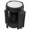 vidaXL Retractable Belt Barrier 200 cm Black