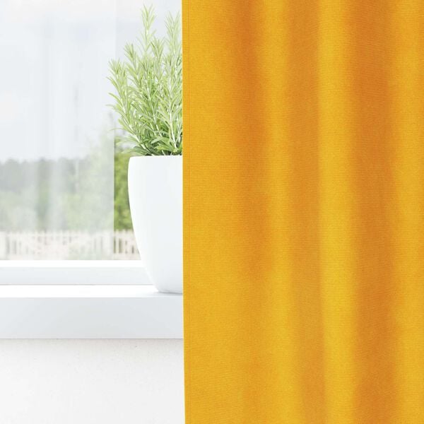 vidaXL Blackout Curtains 2 pcs Mustard Yellow 140 x 245 cm Velvet