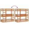 vidaXL Triple Bunk Bed without Mattress Wax Brown 90x190 cm Single Solid Wood Pine