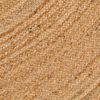 vidaXL Area Rug Braided Jute 180 cm Round