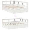 vidaXL Bookcase Bed without Mattress White 135x190cm Solid Wood Pine