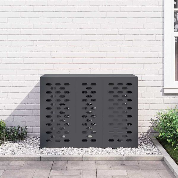 vidaXL Air Conditioner Cover Anthracite 110 x 50 x 80 cm Steel