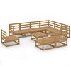 vidaXL 10 Piece Garden Lounge Set Honey Brown Solid Wood Pine