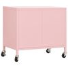 vidaXL Storage Cabinet Pink 60x35x56 cm Steel