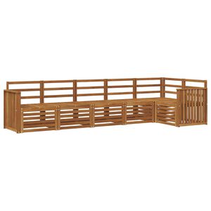 vidaXL Outdoor Sofa Set 6 pcs Natural Polyester