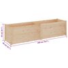 vidaXL Garden Planter 200x50x50 cm Solid Pinewood