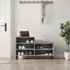 vidaXL Shoe Cabinet Grey Sonoma 102x36x60 cm Engineered Wood