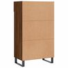 vidaXL Shoe Cabinet Brown Oak 60x35x105 cm Engineered Wood