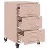 vidaXL Bedside Cabinet Pink 36x39x59 cm Steel