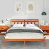 vidaXL Bed Frame Brown 150 x 200 cm Solid Pine Wood