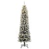 vidaXL Artificial Christmas Tree 150 LEDs and Flocked Snow 150 cm