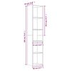 vidaXL Book Cabinet Grey Sonoma 40x30x189 cm Engineered Wood