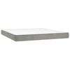 vidaXL Pocket Spring Bed Mattress Medium Light Grey 193x203x20 cm King Velvet