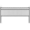vidaXL Spike Fence Black 200 x 110 cm Powder-Coated Steel