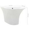 vidaXL Basin White 47 x 45 x 37 cm Glazed Ceramic