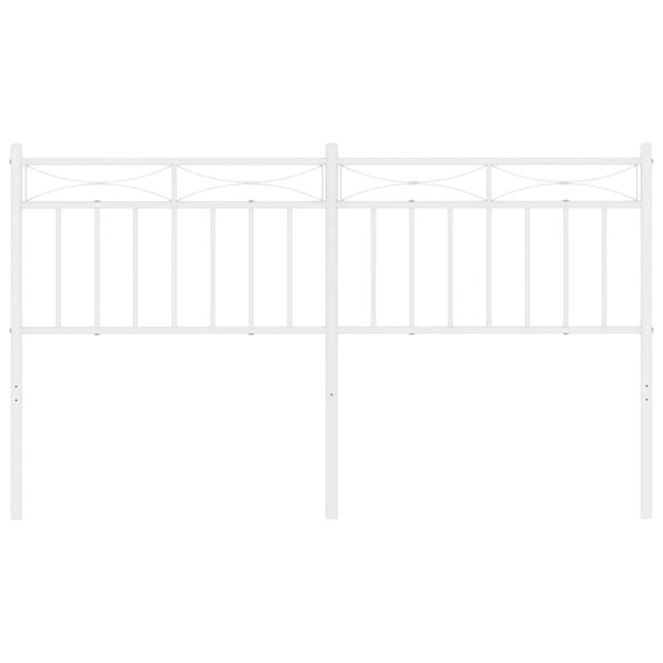 vidaXL Metal Headboard White 150 cm