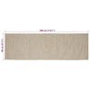 vidaXL Area Rugs Rectangular Natural and White 80 x 300 cm Jute