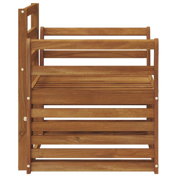 vidaXL Outdoor Sofa Set Natural 75.5 x 63 x 73 cm Solid Acacia Wood