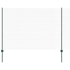 vidaXL Hexagonal Fence with Post 25 x 1.6 m PVC-Coated Steel Green