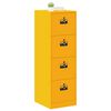 vidaXL File Cabinet with Drawer 2 pcs Mustard Yellow 44 x 50 x 139 cm