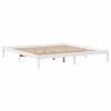 vidaXL Bed Frame without Mattress White 180x200 cm Super King Solid Wood Pine