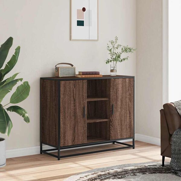 vidaXL Sideboard Brown Oak 92x35x76 cm Engineered Wood