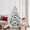 vidaXL Artificial Christmas Tree with 300 LEDs White 180 cm PE and PVC