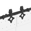 vidaXL Sliding Door Hardware Kit 305 cm Steel Black
