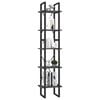 vidaXL 5-Tier Book Cabinet Grey 40x30x175 cm Pinewood