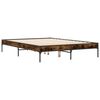 vidaXL Bed Frame without Mattress Smoked Oak 120x200 cm