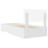 vidaXL Bed Frame with Headboard White 75 x 190 cm Engineered Wood