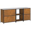 vidaXL Kitchen Storage Set with Shelf Other 3 pcs Rusty Steel