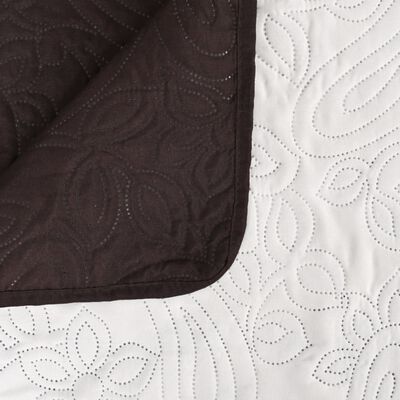 vidaXL Double-sided Quilted Bedspread 230x260 cm Cream and Brown