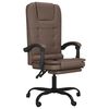 vidaXL Massage Reclining Office Chair Brown Faux Leather