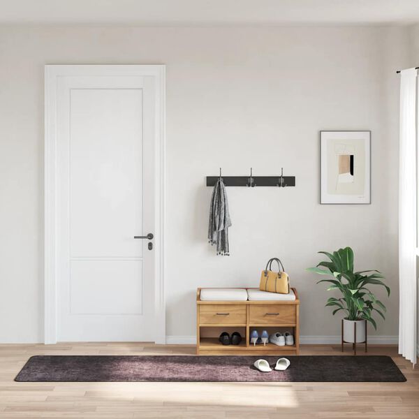 vidaXL Rug Washable 80x300 cm Anthracite