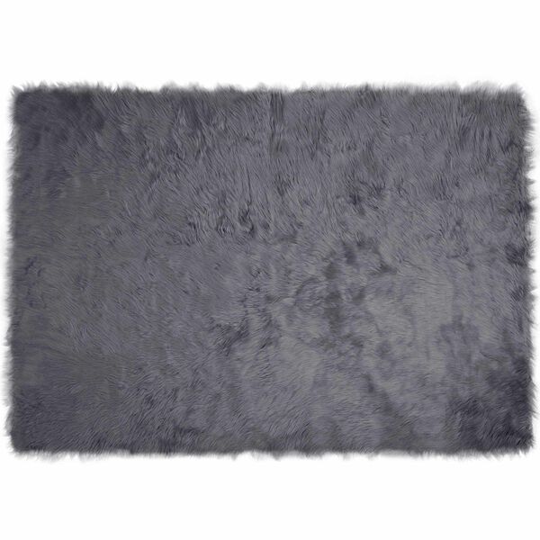 vidaXL Faux Sheepskin Rug Tafalla Anthracite 140 x 200 cm Polyester
