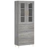 vidaXL Highboard Grey Sonoma 69,5x34x180 cm Engineered Wood