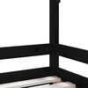 vidaXL Kids Bed Frame Black 90x190 cm Solid Wood Pine