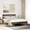 vidaXL Bed Frame without Mattress with Headboard Sonoma Oak 150x200 cm King Size