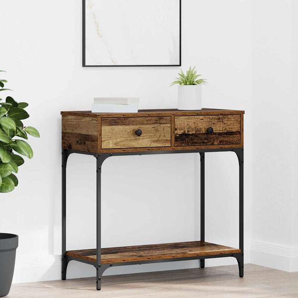 vidaXL Console Table Old wood 75 x 34.5 x 75 cm Engineered wood