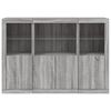 vidaXL Sideboards with LED Lights 3 pcs Grey Sonoma Engineered Wood
