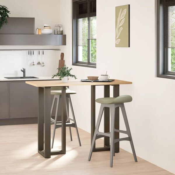 vidaXL Bar Table Legs T-Shaped&nbsp;2 pcs Black 50x35x(100-101) cm Steel