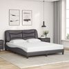 vidaXL Bed Frame with LED without Mattress "Hvar" Grey 160x200 cm