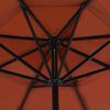 vidaXL Garden Parasol with Aluminium Pole 500 cm Terracotta