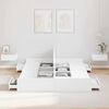 vidaXL Storage Bed Frame White 140 x 190 cm Engineered Wood